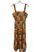Cleobella Size S Orange, Blue & Multi Cotton Sleeveless Printed Pockets Dress Orange, Blue & Multi / S