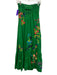 By Anthropologie Size XS Green & Multi Cotton Embroidered Sleeveless Maxi Dress Green & Multi / XS