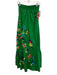 By Anthropologie Size XS Green & Multi Cotton Embroidered Sleeveless Maxi Dress Green & Multi / XS