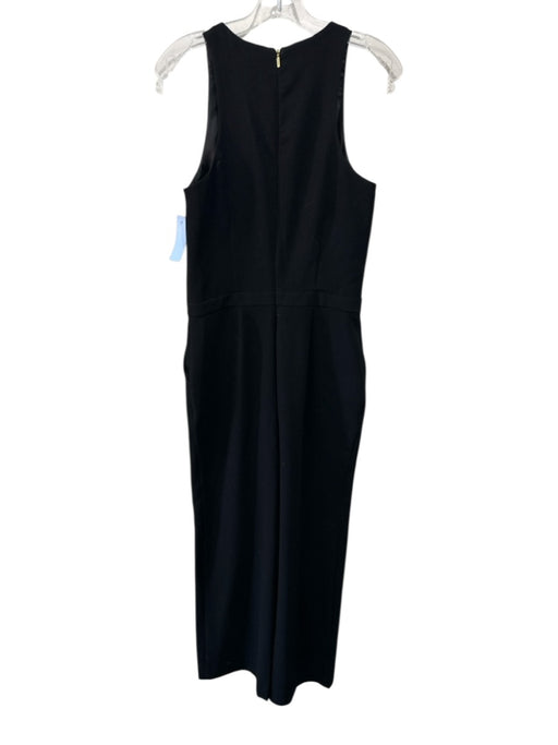 Trina Turk Size 2 Black Polyester Sleeveless Gold Tone Details Back Zip Jumpsuit Black / 2