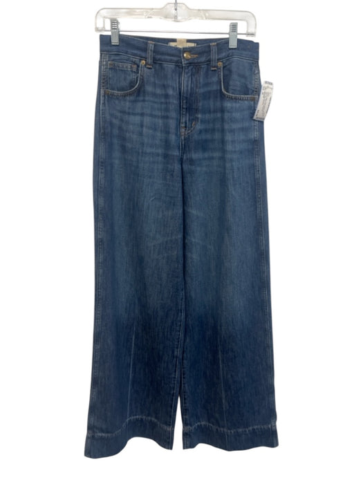Madewell Size 26 Medium Wash Cotton Denim Zip Fly High Rise Wide Leg Jeans Medium Wash / 26