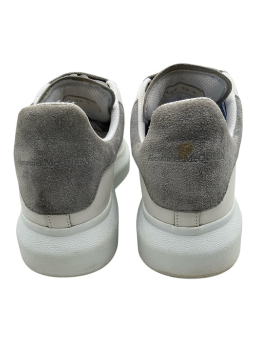 Alexander McQueen Shoe Size 39 White & Gray Leather Low Top Lace Up Sneakers White & Gray / 39