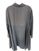 Size S Gray Cotton Blend Collar Button Down Mixed Material Trench Coat Gray / S