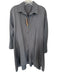 Size S Gray Cotton Blend Collar Button Down Mixed Material Trench Coat Gray / S