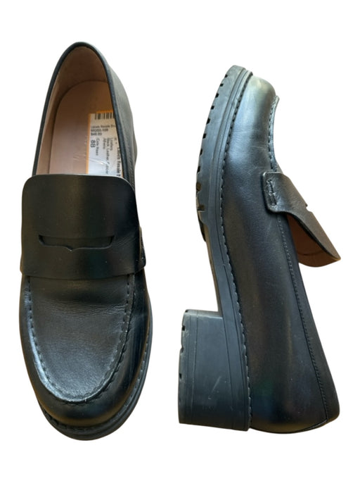 Cole Haan Shoe Size 8B Black Leather Rubber Sole Penny Loafers Black / 8B