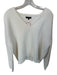 Quince Size M White Organic Cotton Long Sleeve Knit V Neck Sweater White / M