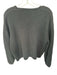 Quince Size M Black Organic Cotton Long Sleeve Knit V Neck Sweater Black / M