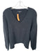 Quince Size M Black Organic Cotton Long Sleeve Knit V Neck Sweater Black / M