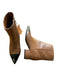 Marc Fisher Shoe Size 7.5 Brown & Black Leather Side Zip Cap Toe Ankle Booties Brown & Black / 7.5
