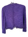 L'agence Size 6 Purple Polyester Blend Long Sleeve Tweed Fringe Jacket Purple / 6