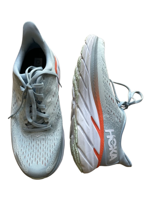 Hoka Shoe Size 8 Blue & Orange Canvas Perforated Athletic Sneakers Blue & Orange / 8
