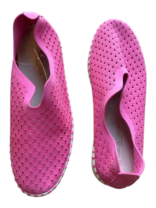 Ilse Jacobsen Shoe Size 38 Pink Leather Scallop Detail Perforated Sneakers Pink / 38