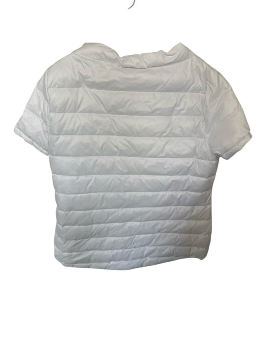 Anorak Size L White Nylon Down Fill Puffer Short Sleeve Jacket White / L