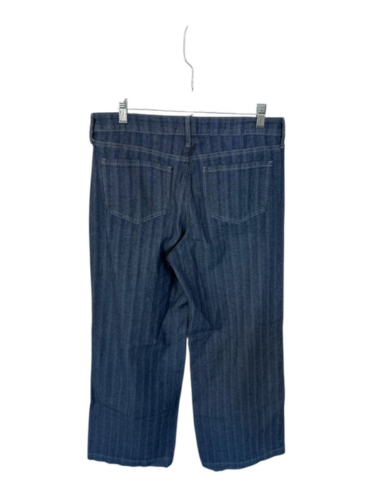 NYDJ Size 6 Dark Wash Cotton Blend Mid Rise Wide Leg Textured Jeans Dark Wash / 6