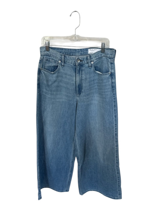 Rag & Bone Size 28 Light Wash Cotton Blend High Waist Wide Leg Jeans Light Wash / 28