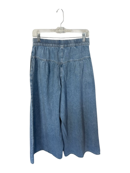 Miou Muse Size S Light Wash Cotton High Waist Button Fly Wide Leg Jeans Light Wash / S