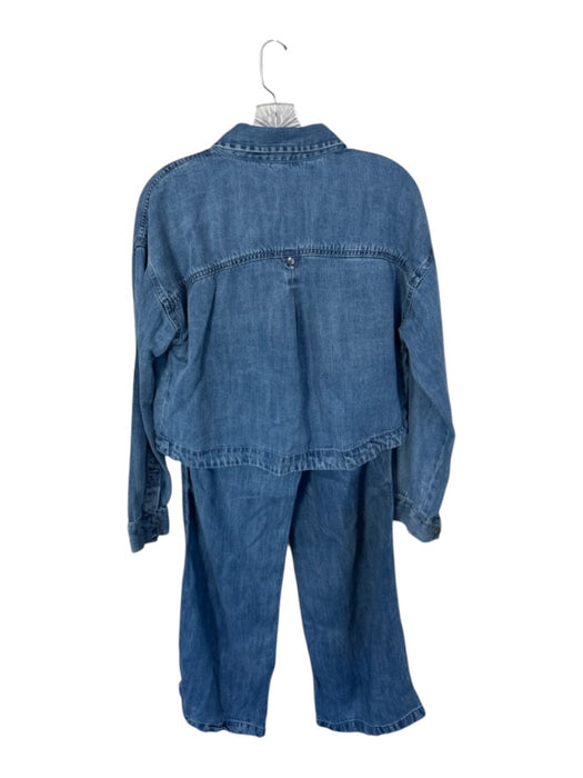 Velvet Heart Size S Med Dark Wash Tencel Blend Chambray Jogger Pant Set Med Dark Wash / S