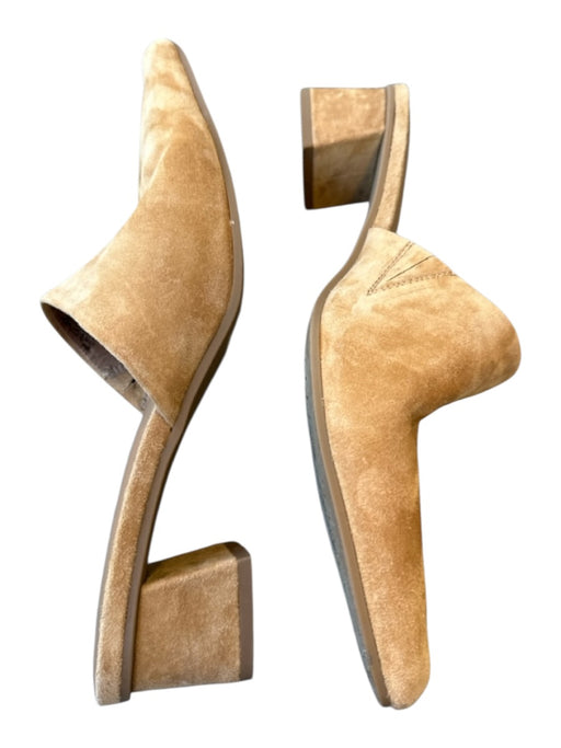 Splendid Shoe Size 8 Tan Suede Block Heel Pointed Toe Mules Tan / 8