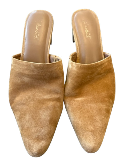 Splendid Shoe Size 8 Tan Suede Block Heel Pointed Toe Mules Tan / 8