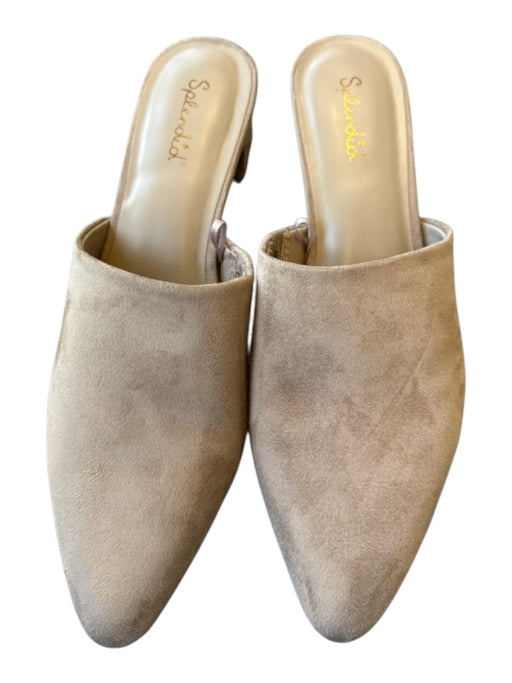Splendid Shoe Size 8 Gray Suede Block Heel Pointed Toe Mules Gray / 8
