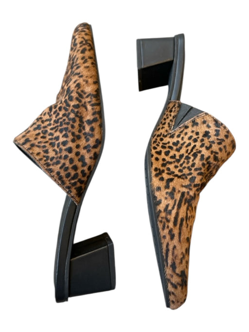 Splendid Shoe Size 8 Brown & Black Pony Hair Block Heel Pointed Toe Mules Brown & Black / 8