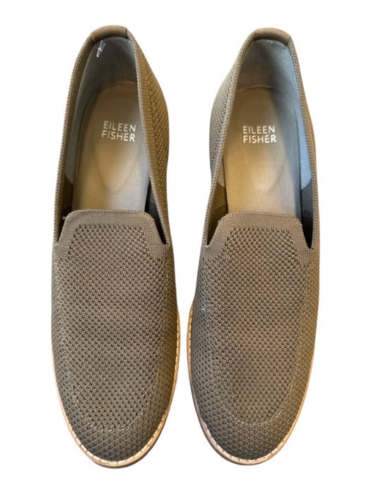 Eileen Fisher Shoe Size 8.5 Taupe Canvas Block Heel Pumps Taupe / 8.5