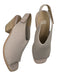 Eileen Fisher Shoe Size 8.5 Taupe Canvas Perforated Block Heel Sandals Taupe / 8.5