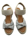 Mia Shoe Size 8 Tan & blue Canvas Espadrille Knot Striped Wedge Sandals Tan & blue / 8