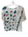 We The Free Size S Blue & Peach Cotton Short Sleeve Flowers Top Blue & Peach / S