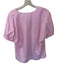 Caryn Lawn Size One Size Pink & White Cotton Short Balloon Sleeve Striped Top Pink & White / One Size