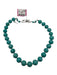 Turquiose Round Beads Silver Hardware Necklace Turquiose