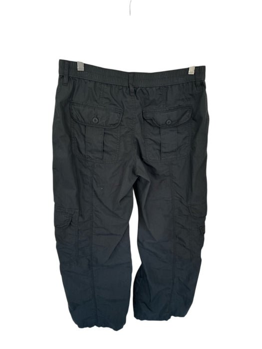 TNA Size M Black Cotton Elastic Waist Cargo Pockets Pants Black / M