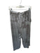 Alembika Size 2/M Gray & Silver Vegan Suede Perforated Metallic Pants Gray & Silver / 2/M