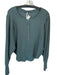 Free People Size M Sage green Cotton Blend Long Sleeve Waffle Buttons Top Sage green / M
