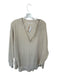 We The Free Size S Cream Cotton Blend Long Sleeve Lines Top Cream / S