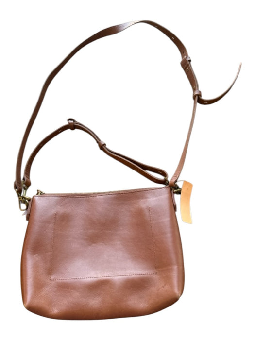 Madewell Brown Leather Zip Close Crossbody Strap Bag Brown / M