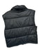 7 For All Mankind Size M Black Vegan Leather Full Zip Puffer Vest Black / M