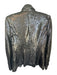 L'agence Size Est M Black Sequin Long Sleeve Double Breast Blazer Jacket Black / Est M