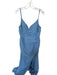 Azazie Size 14 Blue Polyester Spaghetti Strap Pleat Detail Padded Back Zip Gown Blue / 14