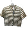 J. McLaughlin Size L Gold Nylon Puffer Down Short Sleeve Snap button Jacket Gold / L