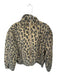 BlankNYC Size S Tan & black Cotton Long Sleeve Animal Print Quilted Jacket Tan & black / S
