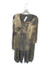 Alembika Size 3/L Gray & Gold Vegan Suede Elastic Waist Metallic Pant Set Gray & Gold / 3/L