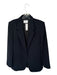Wilfred Size 8 Black Polyester Shoulder Pad One Button Long Blazer Jacket Black / 8