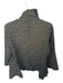 IC Collection Size M Black Polyester Blend Long Sleeve Crinkle Open Front Jacket Black / M