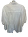 Free People Size S White Cotton Long Sleeve Button Down Poplin Top White / S