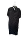 Alembika Size 3/L Black Polyester Short Sleeve Crinkle Collar Buttons Dress Black / 3/L