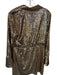 Banana Republic Size 10 Gold Sequin Long Sleeve Button Down Front Pockets Dress Gold / 10