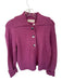 Free People Size XS Purple Cotton Blend Collar Half Button Knit Sweater Purple / XS
