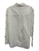 Antonio Melani Size M White Cotton Embellished Long Sleeve Poplin Top White / M
