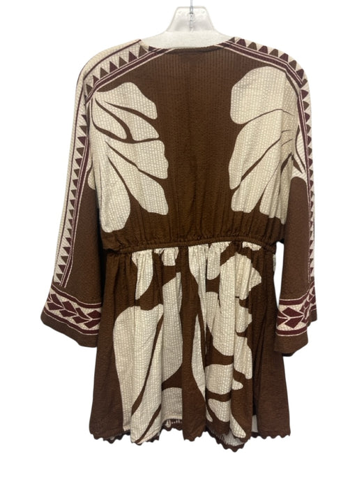 Conditions Apply Size One Size Brown & Cream Cotton Drawstring Waist Dress Brown & Cream / One Size